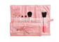 Borsa di rotolo cosmetica portatile di trucco di viaggio di rosa del set di pennelli di trucco di viaggio