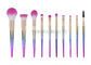 Set di pennelli professionale su misura di trucco 10pcs con la maniglia di colore di pendenza