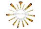 15 brevi spazzole sintetiche della vernice di carrozzeria di arte della maniglia per acrilico, la gouache dell'olio &amp; la pittura del fronte
